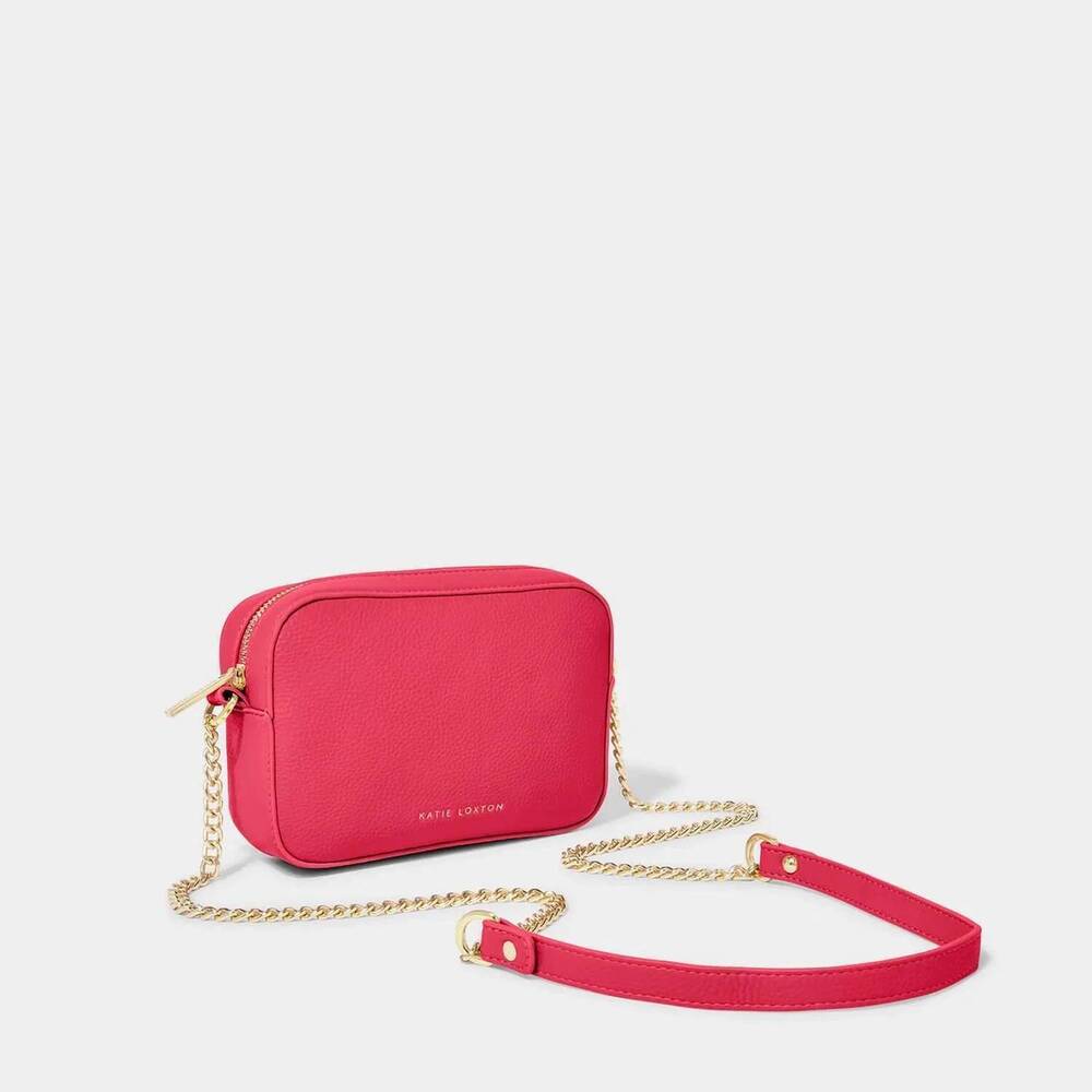 NEW KATIE LOXTON women's millie crossbody bag in dark pink